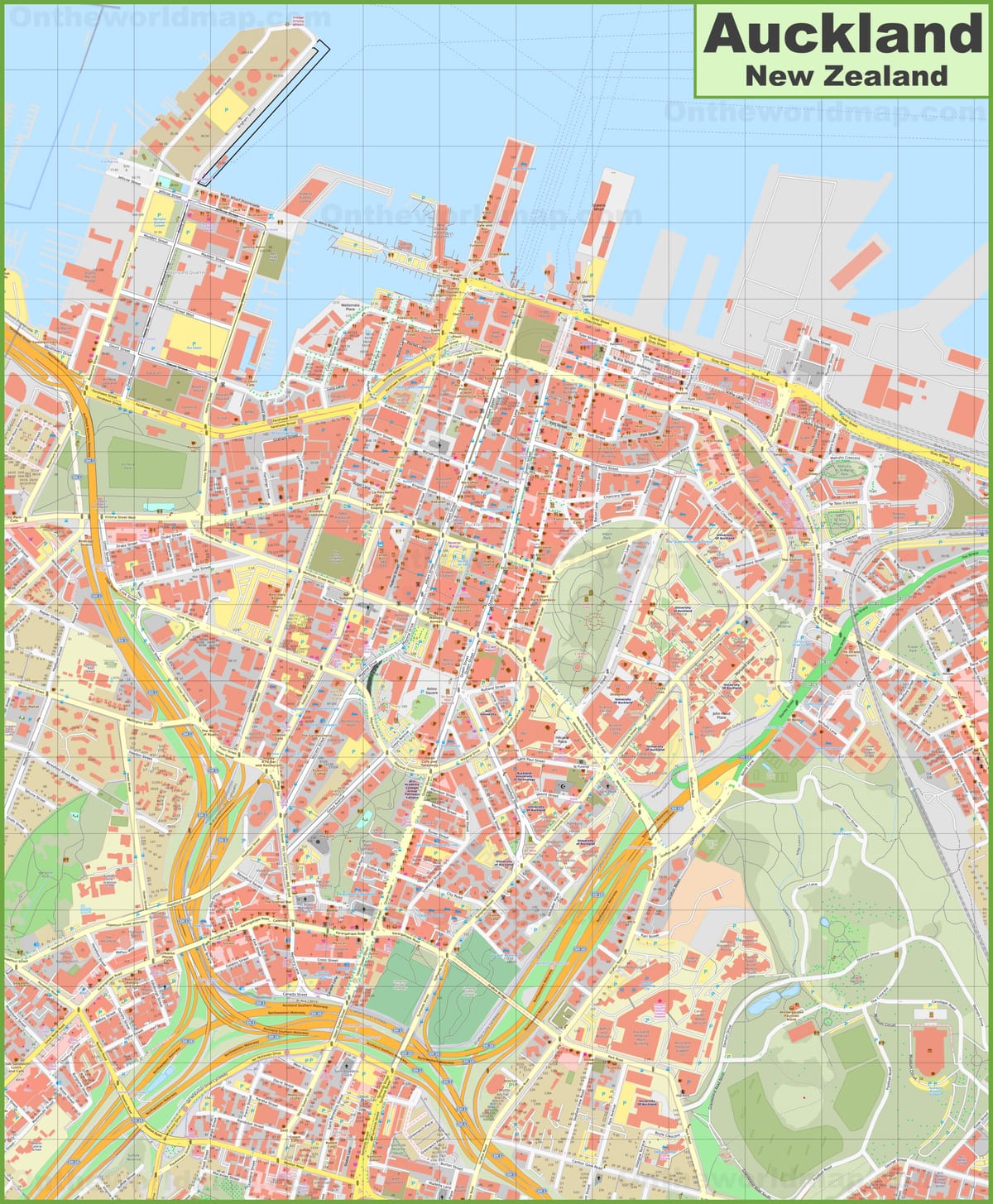 street map of Auckland