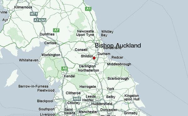 kort Bishop Auckland