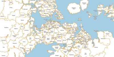 Kort over Auckland forstæder